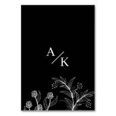 Elegante Bloemen Zwart-wit bruiloft Kaart (Achterkant)