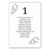 Elegante Bloemen Zwart-wit bruiloft Kaart (Voorkant)