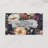 Elegante  bloemenachtergrond visitekaartje (Achterkant)
