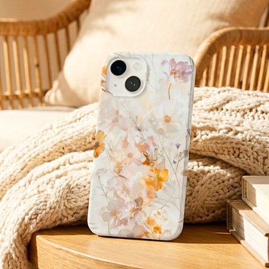 Elegante Bloemenaquarel Case-Mate iPhone Case