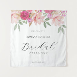 Elegante bloemenaquarel handgeschilderd wandkleed