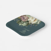 Elegante bloemenarabische moslim bruiloft papieren bordje (Gebogen)