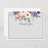 Elegante bloemenbedankje Kaart (Voorkant / Achterkant)