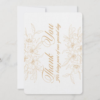 Elegante bloemenbedankkaart - gepersonaliseerd pap bedankkaart