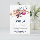 Elegante bloemenbegrafenis | Sympathie Bedankkaart (Staand voorkant)