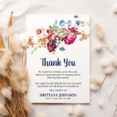 Elegante  bloemenbegrafenis | Sympathie Bedankkaart