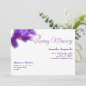 Elegante bloemenbegrafenisfoto aankondiging (Staand voorkant)