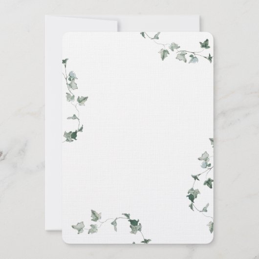 Elegante Bloemenberg | Bruiloft Kaart (Achterkant)