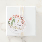 Elegante bloemenbevestiging bedankjes labels (In situ)