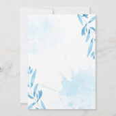 Elegante bloemenbewaar de datum wieden uitnodiging (Achterkant)