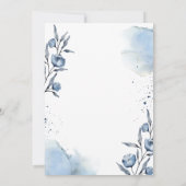 Elegante bloemenbewaar de datum wieden uitnodiging (Achterkant)