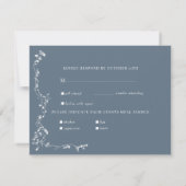 Elegante Bloemenblad Classic Wedding RSVP (Achterkant)