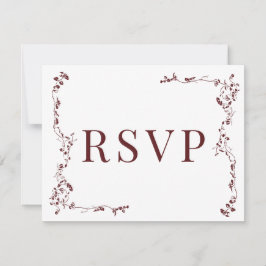 Elegante Bloemenblad Classic Wedding RSVP