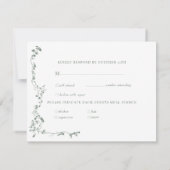 Elegante Bloemenblad Classic Wedding RSVP (Achterkant)