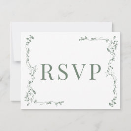 Elegante Bloemenblad Classic Wedding RSVP