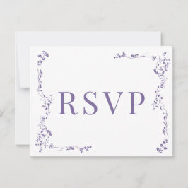 Elegante Bloemenblad Classic Wedding RSVP
