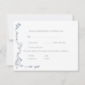 Elegante Bloemenblad Classic Wedding RSVP (Achterkant)