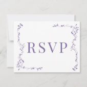 Elegante Bloemenblad Classic Wedding RSVP Kaartje (Voorkant)