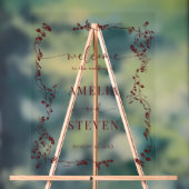 Elegante Bloemenblad Klassieke bruiloft Acryl Bord (Neutraal)