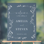 Elegante Bloemenblad Klassieke bruiloft Acryl Bord (Neutraal)