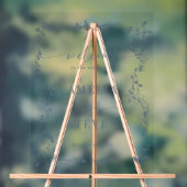 Elegante Bloemenblad Klassieke bruiloft Acryl Bord (Neutraal)