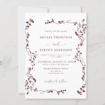 Elegante Bloemenblad Klassieke bruiloft