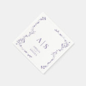 Elegante Bloemenblad Klassieke bruiloft Servet (Hoek)