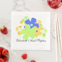 Elegante bloemenblauw geel groen binnenstebuiten I