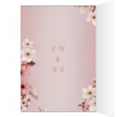 Elegante Bloemenbloesem Huwelijksuitnodiging Desig (Binnen (Links))