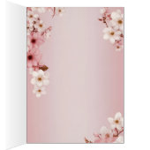 Elegante Bloemenbloesem Huwelijksuitnodiging Desig (Binnen (Rechts))