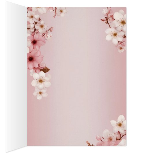 Elegante Bloemenbloesem Huwelijksuitnodiging Desig (Binnen (Rechts))