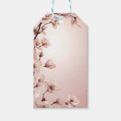 Elegante Bloemenbloesem Huwelijksuitnodiging Desig Cadeaulabel (Voorkant)