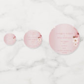 Elegante Bloemenbloesem Huwelijksuitnodiging Desig Confetti (Voorkanten)