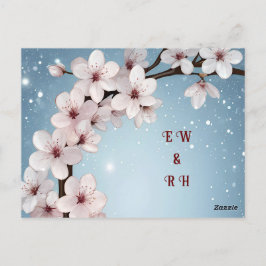 Elegante Bloemenbloesem Huwelijksuitnodigingen Briefkaart
