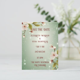 Elegante Bloemenbloesem Huwelijksuitnodigingen Briefkaart