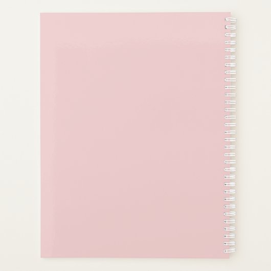 Elegante bloemenblush roze pioen groen bruiloft planner (Achterkant)