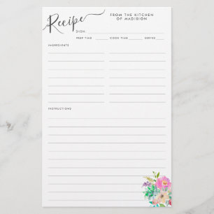 Elegante bloemenblush roze sappige recept Kaart