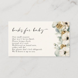 Elegante bloemenboeken voor baby-bijlagekaart informatiekaartje