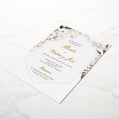 Elegante bloemenboho bruiloft Spaanse uitnodiging (Gedraaid)