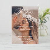 Elegante bloemenboho de bruiloft van foto kaart (Staand voorkant)