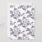 Elegante bloemenboog foto bruiloft kaart (Achterkant)