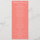 Elegante Bloemenboog Katholieke huwelijksceremonie Programmakaart (Achterkant)