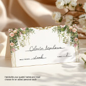 Elegante  Bloemenboog Tuin bruiloft Plaatskaartje