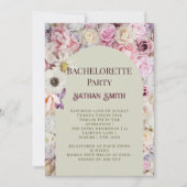 Elegante Bloemenboog Zomer Bachelorette Party Kaart (Voorkant)