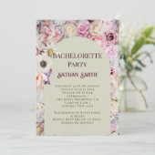 Elegante Bloemenboog Zomer Bachelorette Party Kaart (Staand voorkant)