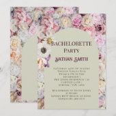 Elegante Bloemenboog Zomer Bachelorette Party Kaart (Voorkant / Achterkant)