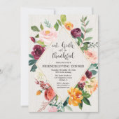 Elegante bloemenbordeauxrode gouden Vriendschapsdi Kaart (Voorkant)