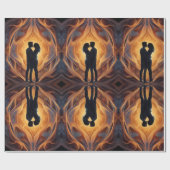 Elegante Bloemenbruid bruiloft Collectie Cadeaupapier (Vlak)