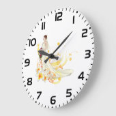 Elegante Bloemenbruid Romantisch Huwelijksontwerp Grote Klok (Hoek)