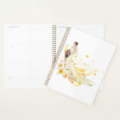 Elegante Bloemenbruid Romantisch Huwelijksontwerp Planner (Display)